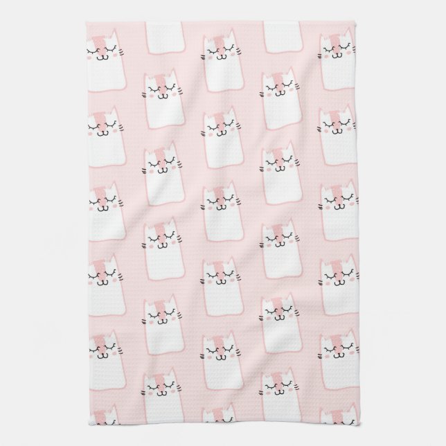 Linge De Cuisine Motif chat chaton mignon dormant (Vertical)