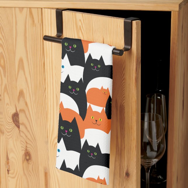 Linge De Cuisine Motif chat Kitty moderne mignon (Pliage en tiers)