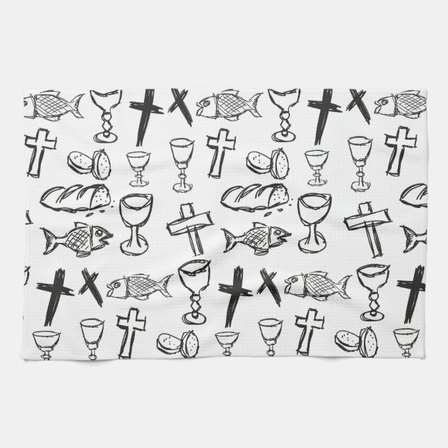 Linge De Cuisine Motif chrétien (Horizontal)