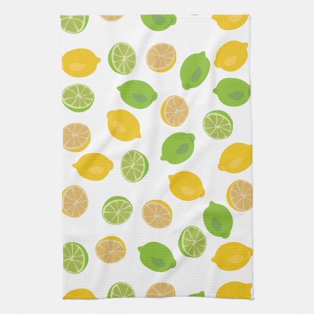 Linge De Cuisine Motif citron et citron vert (Vertical)