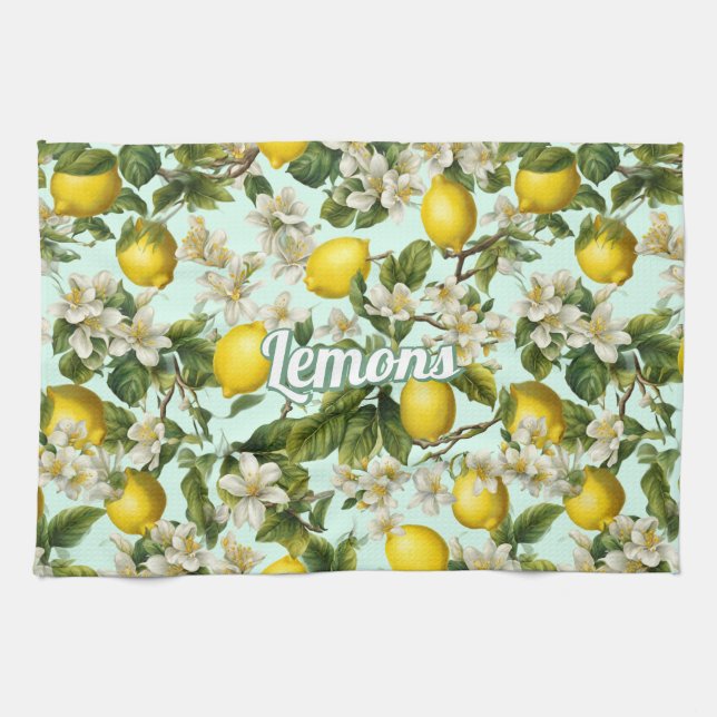Linge De Cuisine Motif Citrons (Horizontal)