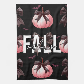Linge De Cuisine Motif Citrouille rose automne