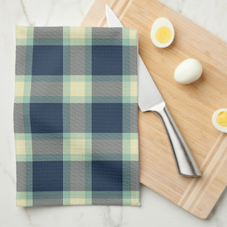 Linge De Cuisine Motif classique tatan bleu foncé Mint vert Turquoi
