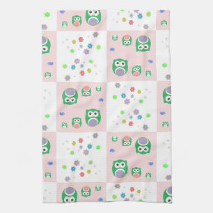 Linge De Cuisine Motif coloré de hibou pour des enfants