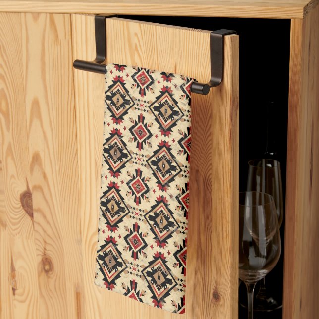 Linge De Cuisine motif cool occidental carrelé (Pliage en tiers)