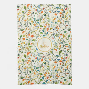 Linge De Cuisine Motif couleur Paisley d'inspiration vintage (2)