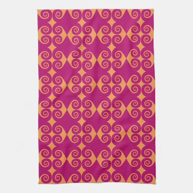 Linge De Cuisine Motif Curly Diamond (Vertical)