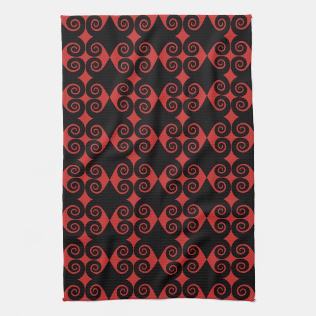 Linge De Cuisine Motif Curly Diamond (Vertical)