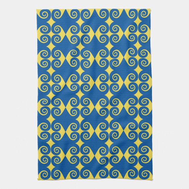 Linge De Cuisine Motif Curly Diamond (Vertical)