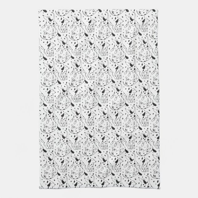Linge De Cuisine Motif dalmate (Vertical)