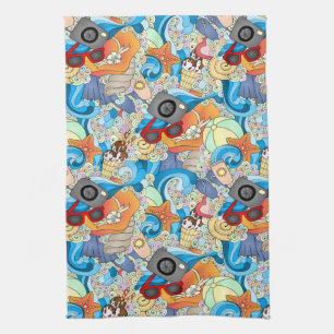 Linge De Cuisine Motif d'amusement d'été