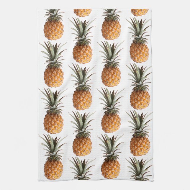 Linge De Cuisine Motif d'ananas jaune pâle (Vertical)