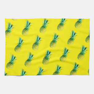 Linge De Cuisine Motif d'ananas jaune pâle