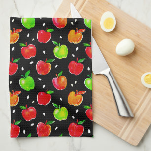 Linge De Cuisine Motif d'aquarelle des pommes