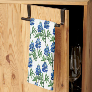 Linge De Cuisine Motif d'aquarelle Fleur sauvage Bluebonnet Texas
