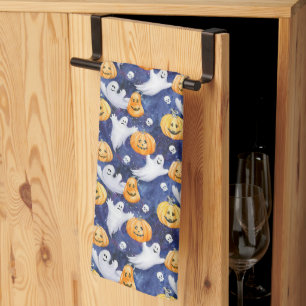 Linge De Cuisine Motif d'aquarelle Halloween