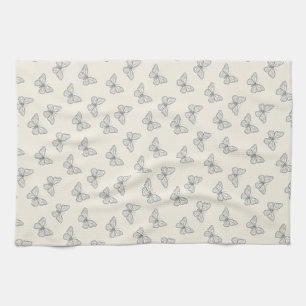 Linge De Cuisine Motif d'art en ligne de papillon