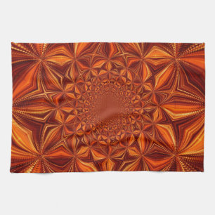 Linge De Cuisine Motif d'art numérique kaléidoscope rouge-67546