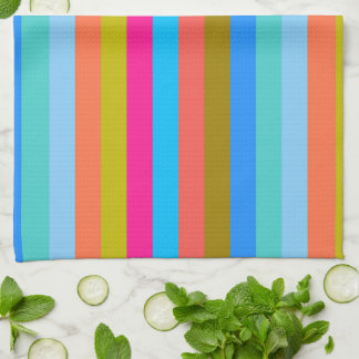 Linge De Cuisine Motif de bandes colorées rétro #29