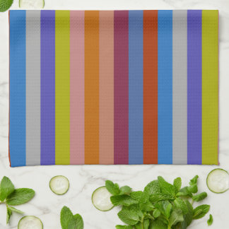 Linge De Cuisine Motif de bandes colorées rétro #38