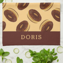 Motif de beignes marron chocolat