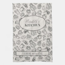 Motif de biscuits vintage avec nom personnalisé