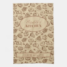 Motif de biscuits vintage nom personnalisé cuisine