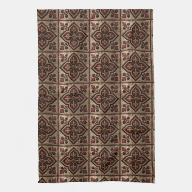 Linge De Cuisine Motif de bois sculpté gothique (3) (Vertical)