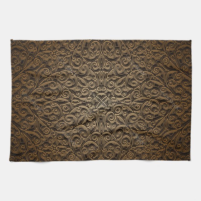 Linge De Cuisine Motif de brocart (Horizontal)