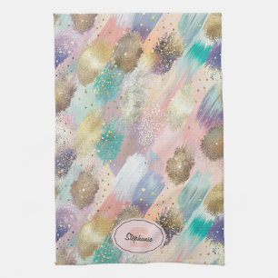 Linge De Cuisine Motif de brosse diagonale dynamique