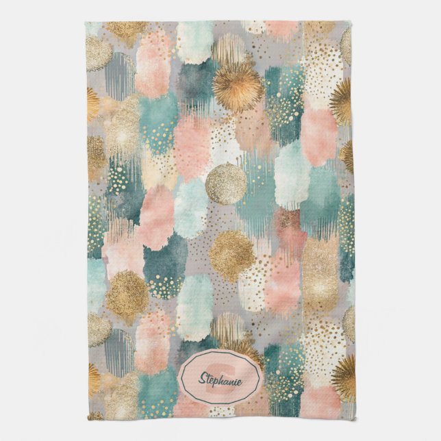 Linge De Cuisine Motif de brosse vertical dynamique (2) (Vertical)
