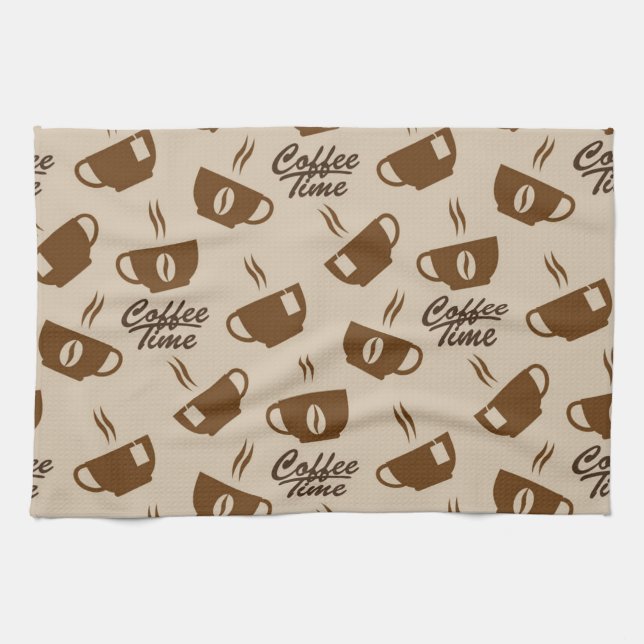 Linge De Cuisine Motif de café (Horizontal)