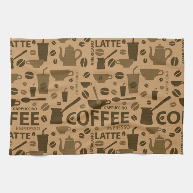 Linge De Cuisine Motif de café (Horizontal)