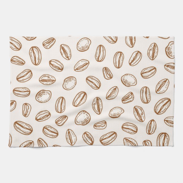 Linge De Cuisine Motif de café (Horizontal)