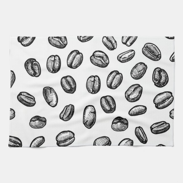 Linge De Cuisine Motif de café (Horizontal)