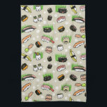 Linge De Cuisine Motif de caractères de sushi<br><div class="desc"></div>