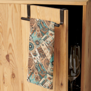 Linge De Cuisine Motif de carrelage Boho occidental