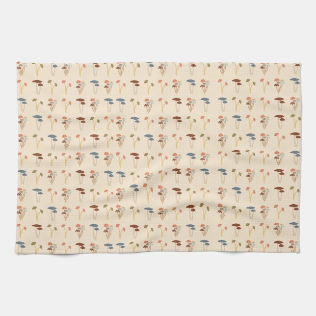 Linge De Cuisine Motif de champignons (Horizontal)