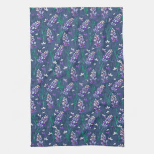 Linge De Cuisine Motif de champs Lavender dans violet