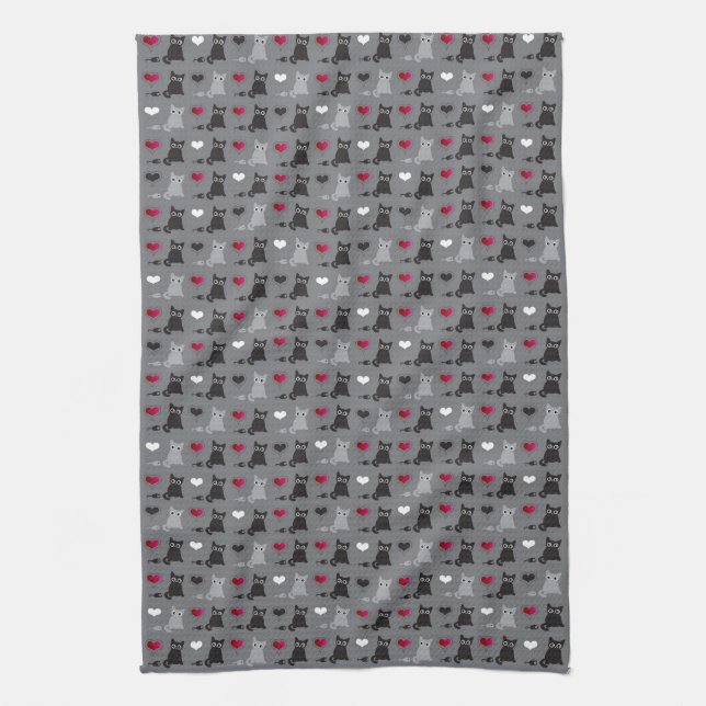 Linge De Cuisine motif de chaton et de souris (Vertical)