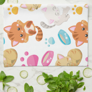 Linge De Cuisine Motif De Chats, Chats Mignons, Kitty, Chatons, Paw