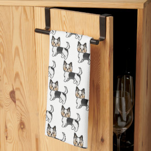 Linge De Cuisine Motif de chien de dessin animé mignon Biewer Terri