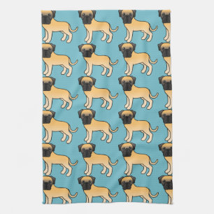 Linge De Cuisine Motif de chiens Mastiff anglais anciens Faon Migno