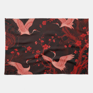 Linge De Cuisine Motif de chinoiserie de fleurs de cerisier à la gr