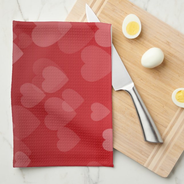 Linge De Cuisine Motif de coeur 19 (Quart Plié)