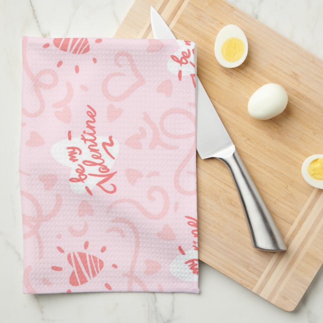 Linge De Cuisine Motif de coeur 25 (Quart Plié)