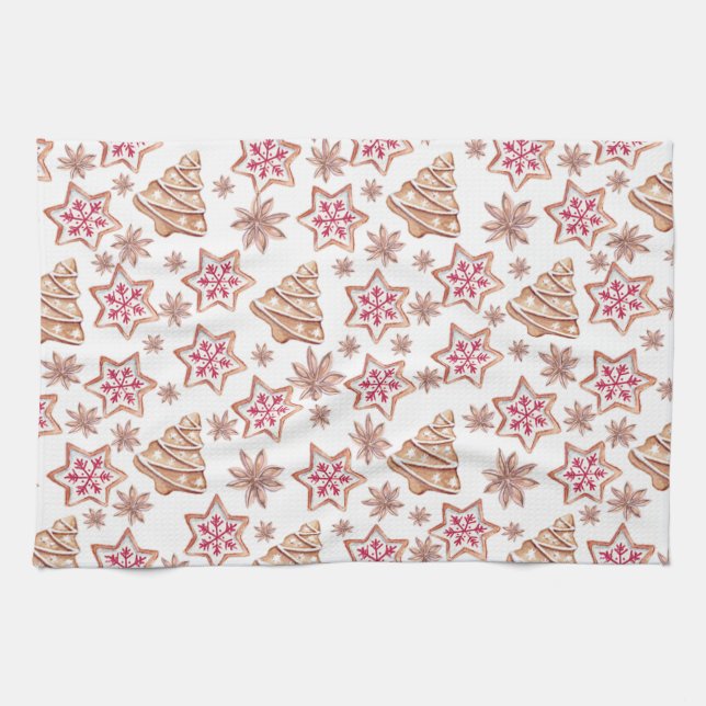 Linge De Cuisine Motif de cookies de Noël doux (Horizontal)
