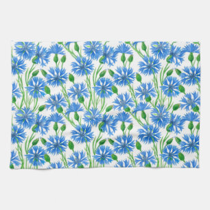 Linge De Cuisine Motif de cornflower aquarelle