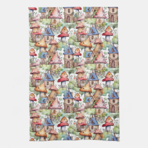 Linge De Cuisine Motif de Cottage Champignon Fantaisiste (1)