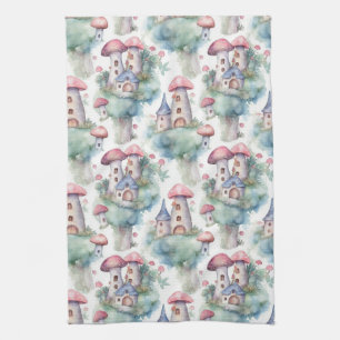 Linge De Cuisine Motif de cottage champignon fantaisiste (10)